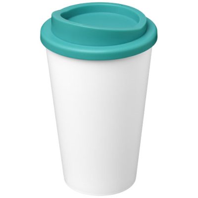 Picture of AMERICANO® ECO 350 ML RECYCLED TUMBLER in White & Aqua Blue.