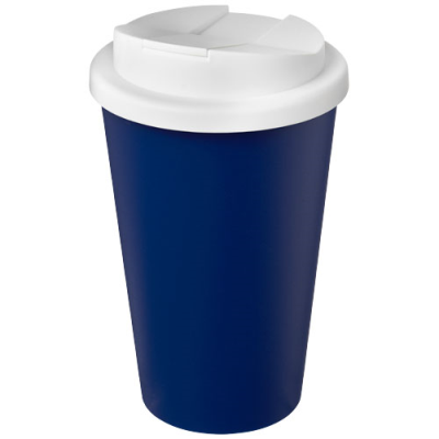 Picture of AMERICANO® ECO 350 ML RECYCLED TUMBLER with Spill-Proof Lid in Blue & White