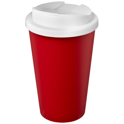 Picture of AMERICANO® ECO 350 ML RECYCLED TUMBLER with Spill-Proof Lid in Red & White.