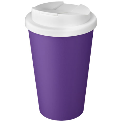Picture of AMERICANO® ECO 350 ML RECYCLED TUMBLER with Spill-Proof Lid in Purple & White.