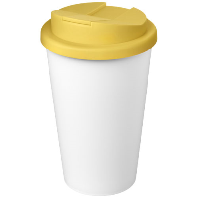 Picture of AMERICANO® ECO 350 ML RECYCLED TUMBLER with Spill-Proof Lid in Yellow & White