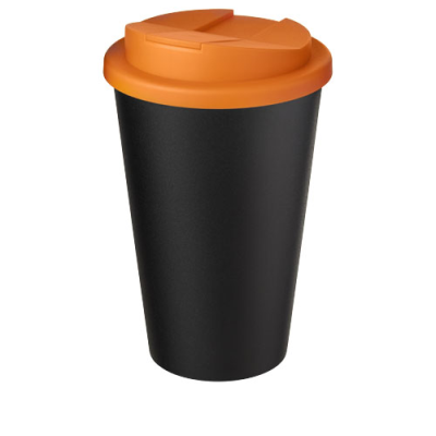 Picture of AMERICANO® ECO 350 ML RECYCLED TUMBLER with Spill-Proof Lid in Orange & Solid Black