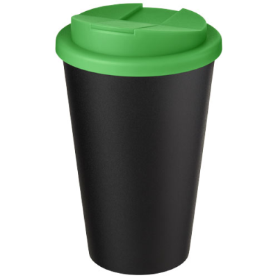 Picture of AMERICANO® ECO 350 ML RECYCLED TUMBLER with Spill-Proof Lid in Green & Solid Black