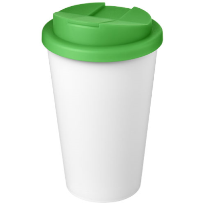Picture of AMERICANO® ECO 350 ML RECYCLED TUMBLER with Spill-Proof Lid in Green & White.