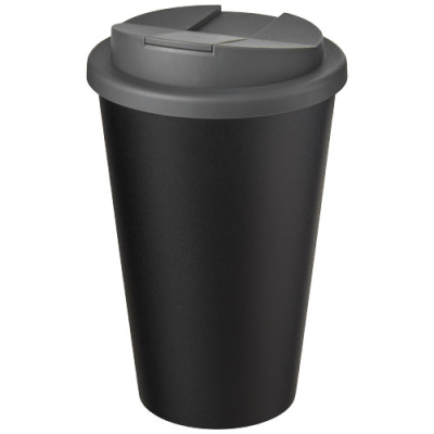 Picture of AMERICANO® ECO 350 ML RECYCLED TUMBLER with Spill-Proof Lid in Grey & Solid Black