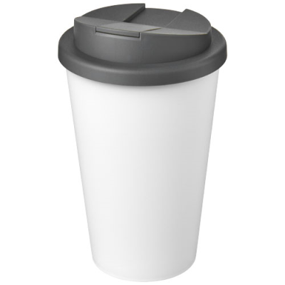 Picture of AMERICANO® ECO 350 ML RECYCLED TUMBLER with Spill-Proof Lid in Grey & White.