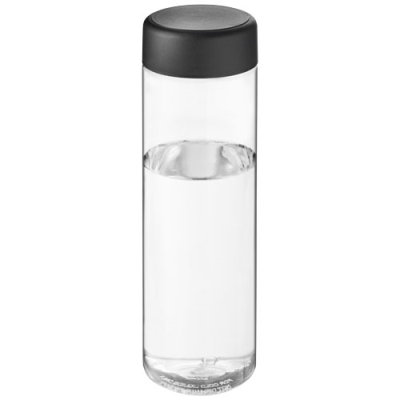 Picture of H2O ACTIVE® VIBE 850 ML SCREW CAP WATER BOTTLE in Clear Transparent & Solid Black.