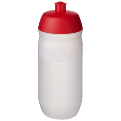 Picture of HYDROFLEX™ CLEAR TRANSPARENT 500 ML SQUEEZY SPORTS BOTTLE in Red & Frosted Clear Transparent.