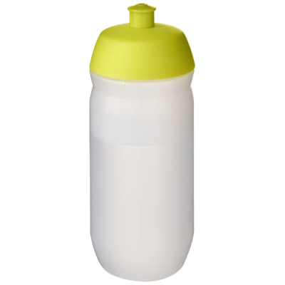 Picture of HYDROFLEX™ CLEAR TRANSPARENT 500 ML SQUEEZY SPORTS BOTTLE in Lime & Frosted Clear Transparent.