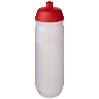 Picture of HYDROFLEX™ CLEAR TRANSPARENT 750 ML SQUEEZY SPORTS BOTTLE in Red & Frosted Clear Transparent.