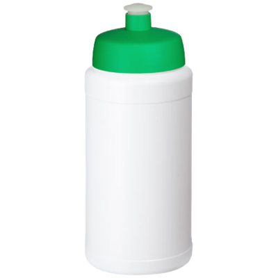 Picture of BASELINE 500 ML RECYCLED SPORTS BOTTLE in White & Green.