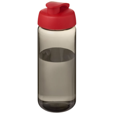 Picture of H2O ACTIVE® OCTAVE TRITAN™ 600 ML FLIP LID SPORTS BOTTLE in Charcoal & Red