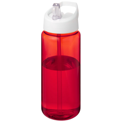 Picture of H2O ACTIVE® OCTAVE TRITAN™ 600 ML SPOUT LID SPORTS BOTTLE in Red & White