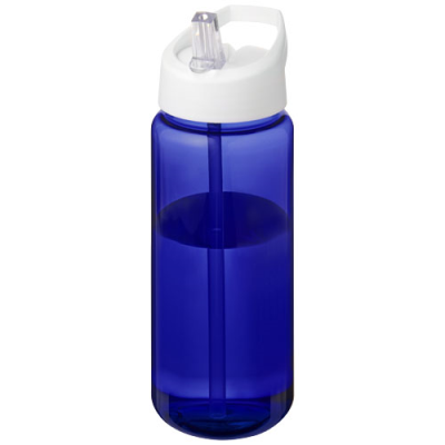 Picture of H2O ACTIVE® OCTAVE TRITAN™ 600 ML SPOUT LID SPORTS BOTTLE in Blue & White.