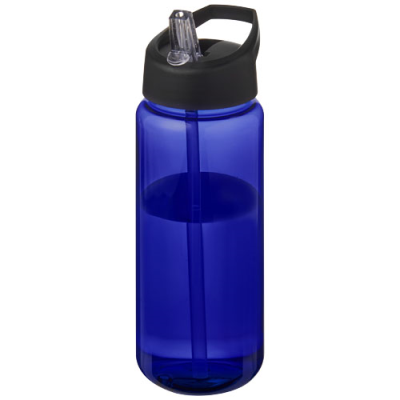 Picture of H2O ACTIVE® OCTAVE TRITAN™ 600 ML SPOUT LID SPORTS BOTTLE in Blue & Solid Black