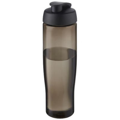 Picture of H2O ACTIVE® ECO TEMPO 700 ML FLIP LID SPORTS BOTTLE in Solid Black & Charcoal.