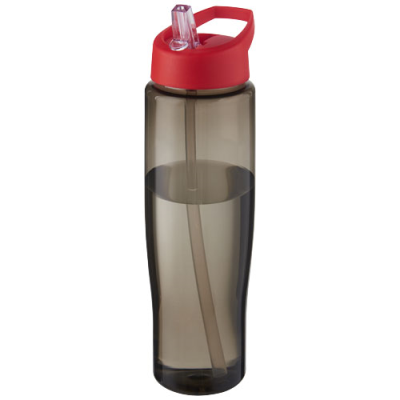 Picture of H2O ACTIVE® ECO TEMPO 700 ML SPOUT LID SPORTS BOTTLE in Red & Charcoal
