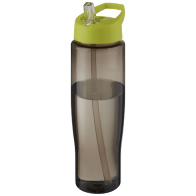 Picture of H2O ACTIVE® ECO TEMPO 700 ML SPOUT LID SPORTS BOTTLE in Lime & Charcoal.