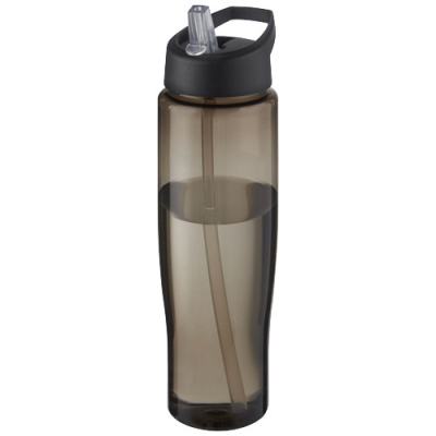 Picture of H2O ACTIVE® ECO TEMPO 700 ML SPOUT LID SPORTS BOTTLE in Solid Black & Charcoal