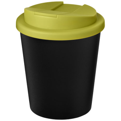 Picture of AMERICANO® ESPRESSO ECO 250 ML RECYCLED TUMBLER with Spill-Proof Lid in Solid Black & Lime