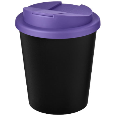 Picture of AMERICANO® ESPRESSO ECO 250 ML RECYCLED TUMBLER with Spill-Proof Lid in Solid Black & Purple.