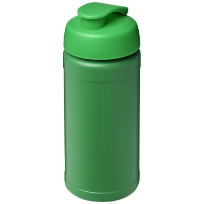 Picture of BASELINE 500 ML RECYCLED SPORTS BOTTLE with Flip Lid in Green & Green