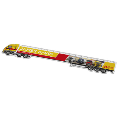 Picture of TAIT 30CM LORRY-SHAPED RECYCLED PLASTIC RULER in White