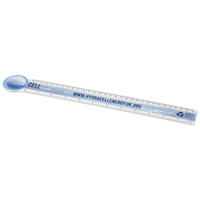 Picture of TAIT 30CM CIRCLE-SHAPED RECYCLED PLASTIC RULER in White.