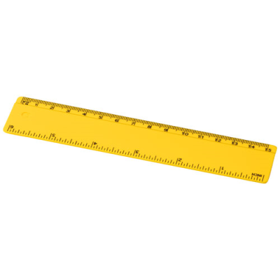 Picture of REFARI 15 CM RECYCLED PLASTIC RULER in Yellow.