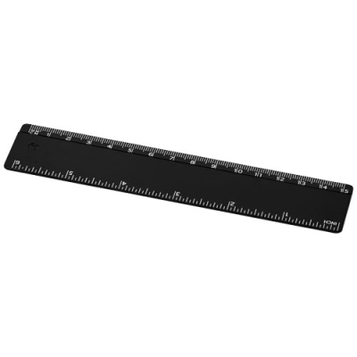 Picture of REFARI 15 CM RECYCLED PLASTIC RULER in Solid Black.
