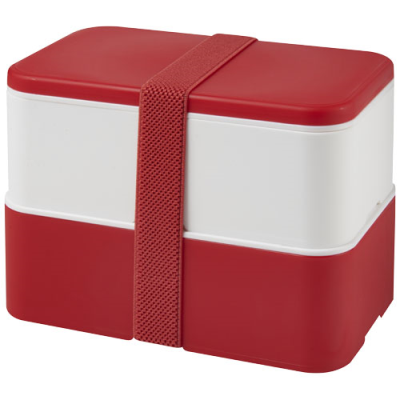 Picture of MIYO DOUBLE LAYER LUNCH BOX in Red & White & Red.