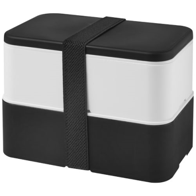 Picture of MIYO DOUBLE LAYER LUNCH BOX in White & Solid Black & Solid Black