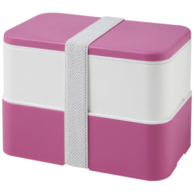 Picture of MIYO DOUBLE LAYER LUNCH BOX in White & Pink & White