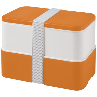 Picture of MIYO DOUBLE LAYER LUNCH BOX in Orange & White & White.