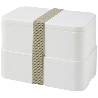 Picture of MIYO DOUBLE LAYER LUNCH BOX in White & White & Pebble Grey