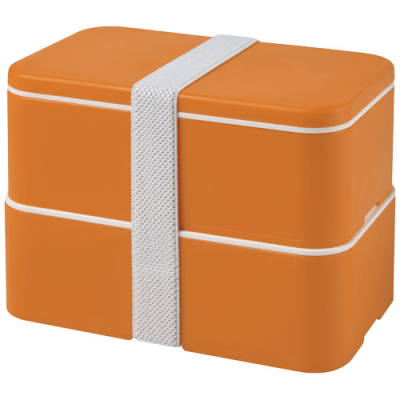 Picture of MIYO DOUBLE LAYER LUNCH BOX in White & Orange & Orange