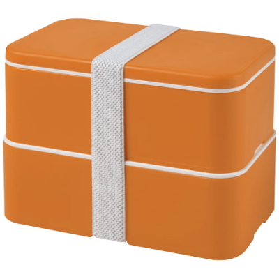 Picture of MIYO DOUBLE LAYER LUNCH BOX in White & Orange & Orange.