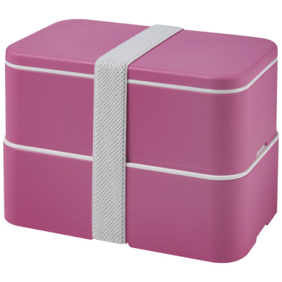 Picture of MIYO DOUBLE LAYER LUNCH BOX in Magenta & White & Magenta