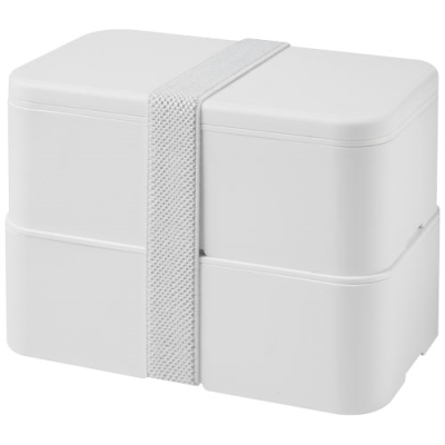 Picture of MIYO PURE DOUBLE LAYER LUNCH BOX in White & White & White.