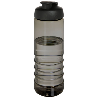 Picture of H2O ACTIVE® ECO TREBLE 750 ML FLIP LID SPORTS BOTTLE in Charcoal & Solid Black