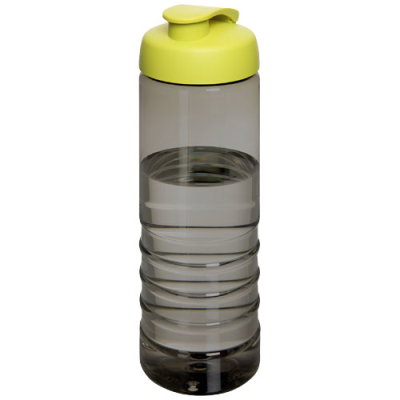Picture of H2O ACTIVE® ECO TREBLE 750 ML FLIP LID SPORTS BOTTLE in Charcoal & Lime
