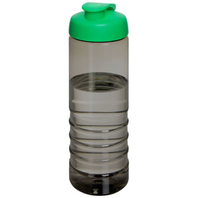 Picture of H2O ACTIVE® ECO TREBLE 750 ML FLIP LID SPORTS BOTTLE in Charcoal & Green.