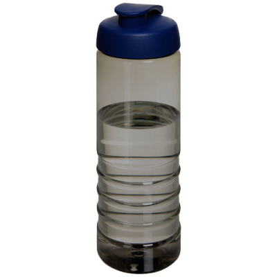 Picture of H2O ACTIVE® ECO TREBLE 750 ML FLIP LID SPORTS BOTTLE in Charcoal & Blue.