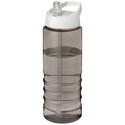 Picture of H2O ACTIVE® ECO TREBLE 750 ML SPOUT LID SPORTS BOTTLE in Charcoal & White.