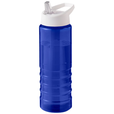 Picture of H2O ACTIVE® ECO TREBLE 750 ML SPOUT LID SPORTS BOTTLE in Blue & White.