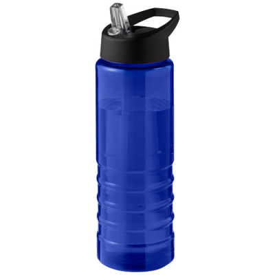 Picture of H2O ACTIVE® ECO TREBLE 750 ML SPOUT LID SPORTS BOTTLE in Blue & Solid Black.