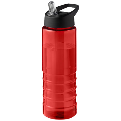 Picture of H2O ACTIVE® ECO TREBLE 750 ML SPOUT LID SPORTS BOTTLE in Red & Solid Black.