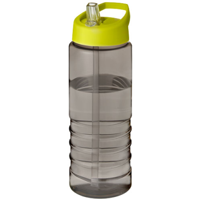 Picture of H2O ACTIVE® ECO TREBLE 750 ML SPOUT LID SPORTS BOTTLE in Charcoal & Lime