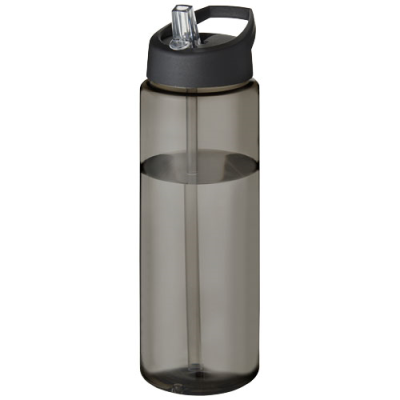 Picture of H2O ACTIVE® ECO VIBE 850 ML SPOUT LID SPORTS BOTTLE in Charcoal & Solid Black