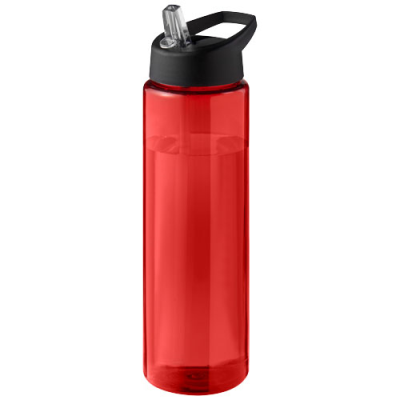 Picture of H2O ACTIVE® ECO VIBE 850 ML SPOUT LID SPORTS BOTTLE in Red & Solid Black.